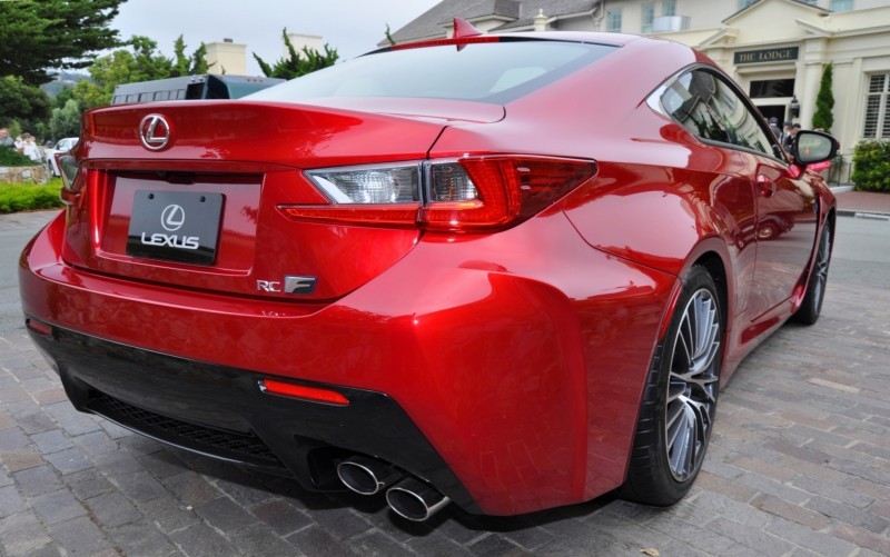 2015 Lexus RC-F in Red at Pebble Beach 122