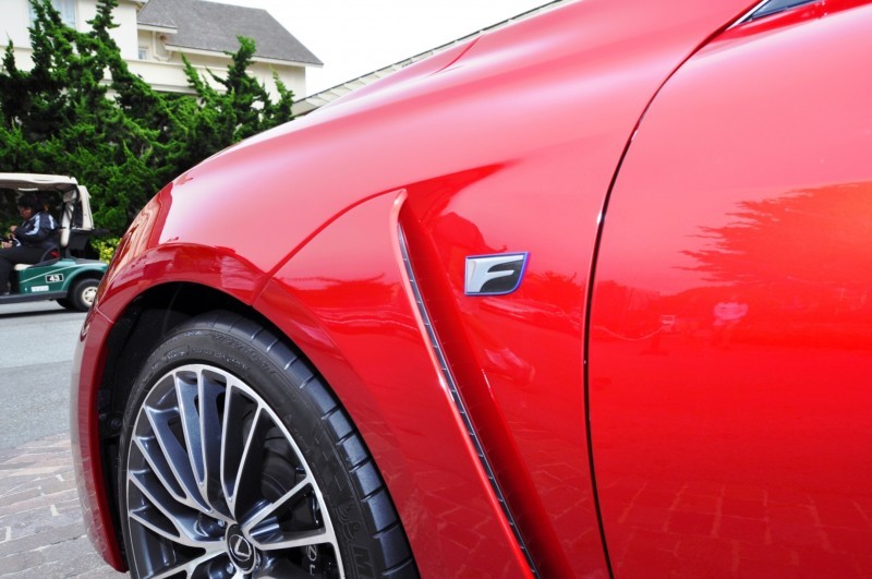 2015 Lexus RC-F in Red at Pebble Beach 123