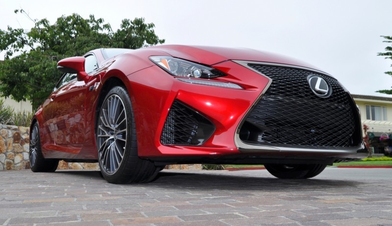 2015 Lexus RC-F in Red at Pebble Beach 127