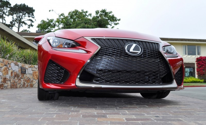 2015 Lexus RC-F in Red at Pebble Beach 129