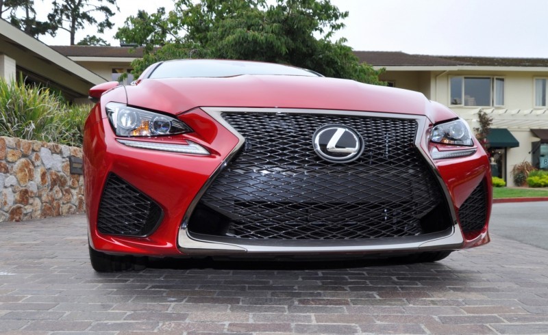 2015 Lexus RC-F in Red at Pebble Beach 130