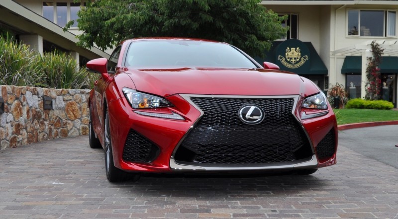 2015 Lexus RC-F in Red at Pebble Beach 2