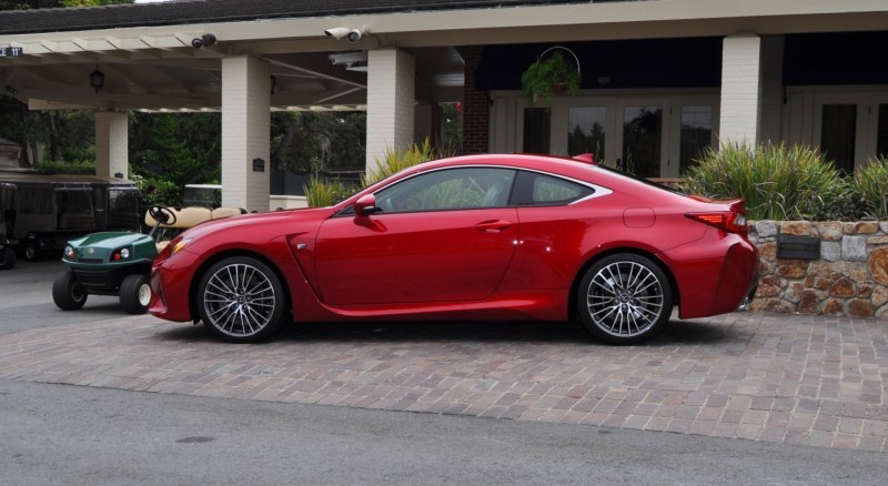 2015 Lexus RC-F in Red at Pebble Beach 21