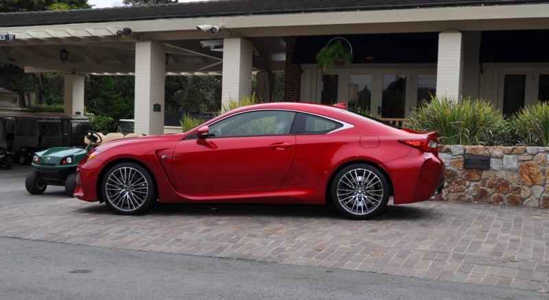 2015 Lexus RC-F in Red at Pebble Beach 22