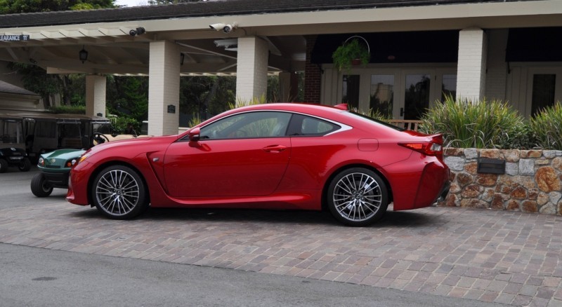 2015 Lexus RC-F in Red at Pebble Beach 23