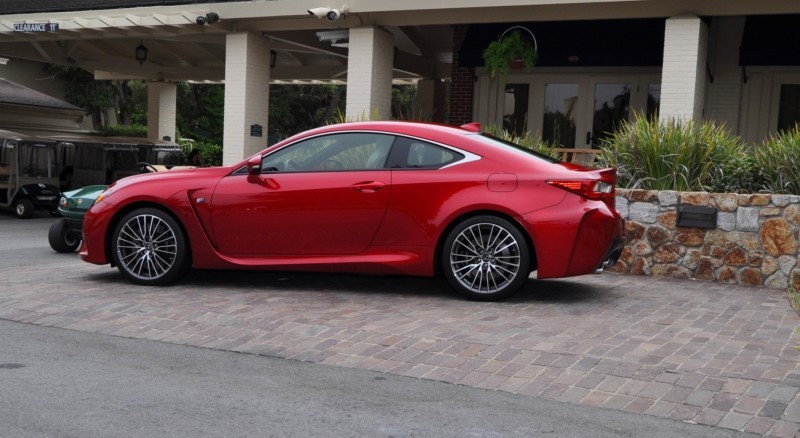 2015 Lexus RC-F in Red at Pebble Beach 24