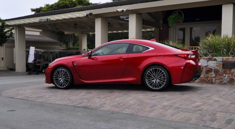 2015 Lexus RC-F in Red at Pebble Beach 25