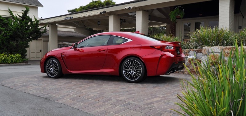 2015 Lexus RC-F in Red at Pebble Beach 26