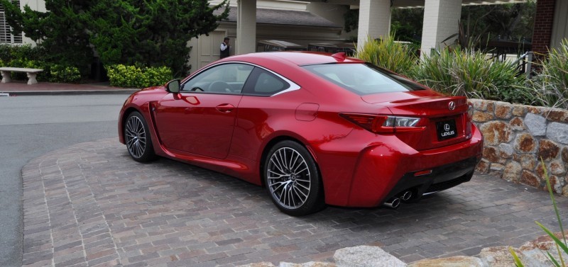 2015 Lexus RC-F in Red at Pebble Beach 28