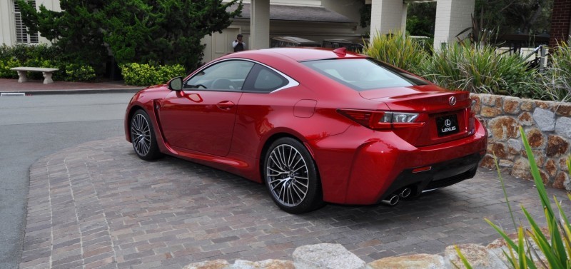 2015 Lexus RC-F in Red at Pebble Beach 29