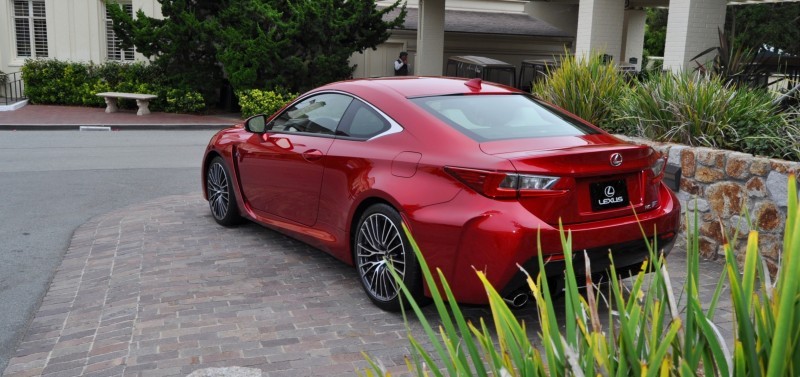 2015 Lexus RC-F in Red at Pebble Beach 31