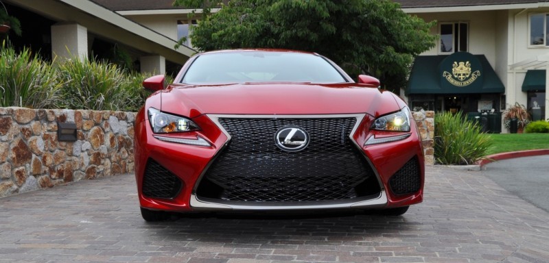 2015 Lexus RC-F in Red at Pebble Beach 3