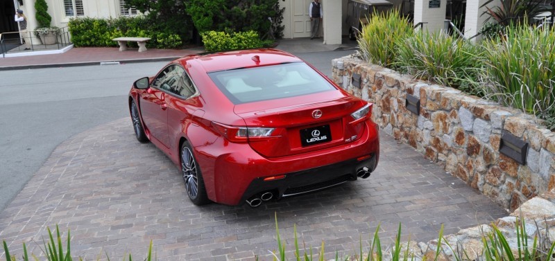 2015 Lexus RC-F in Red at Pebble Beach 34