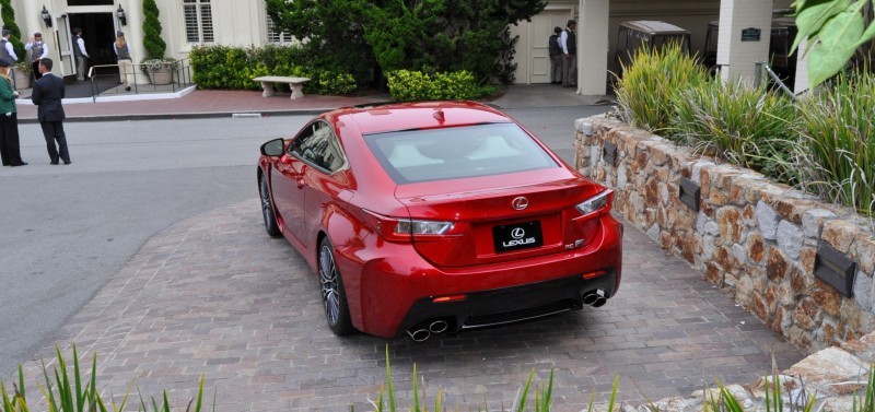 2015 Lexus RC-F in Red at Pebble Beach 35