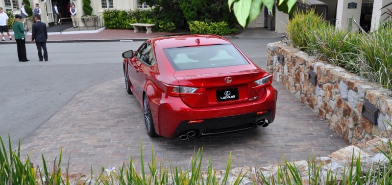 2015 Lexus RC-F in Red at Pebble Beach 36