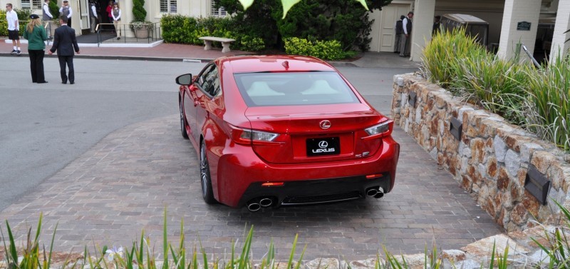 2015 Lexus RC-F in Red at Pebble Beach 37