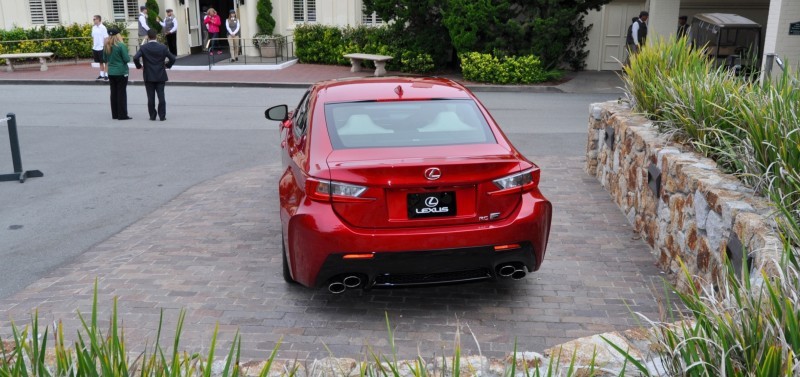 2015 Lexus RC-F in Red at Pebble Beach 39