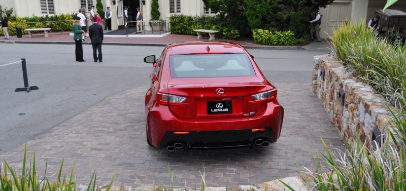 2015 Lexus RC-F in Red at Pebble Beach 40