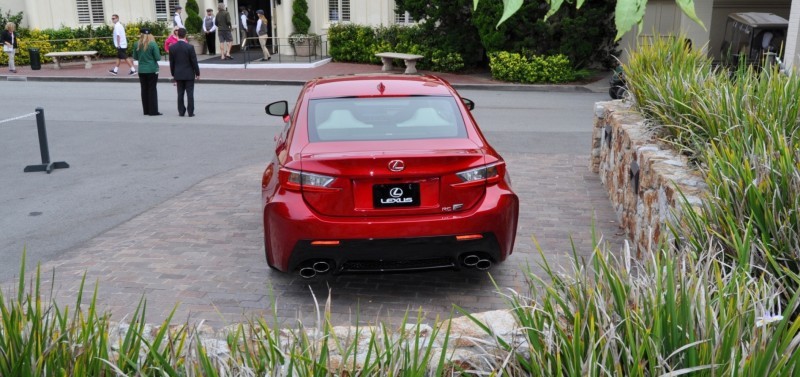 2015 Lexus RC-F in Red at Pebble Beach 41