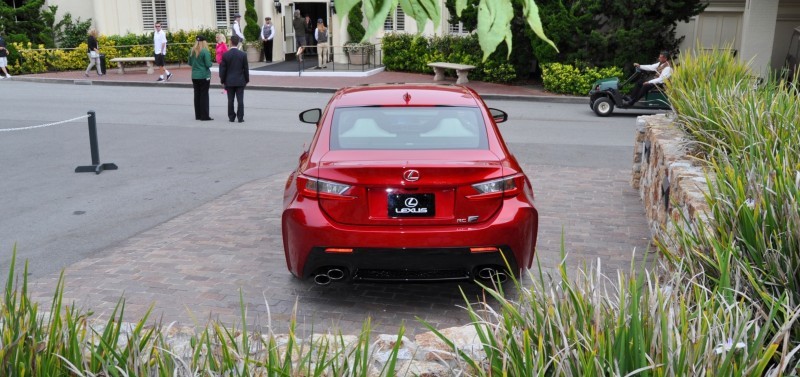 2015 Lexus RC-F in Red at Pebble Beach 42