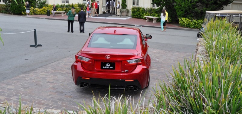 2015 Lexus RC-F in Red at Pebble Beach 43