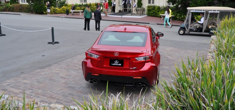 2015 Lexus RC-F in Red at Pebble Beach 44