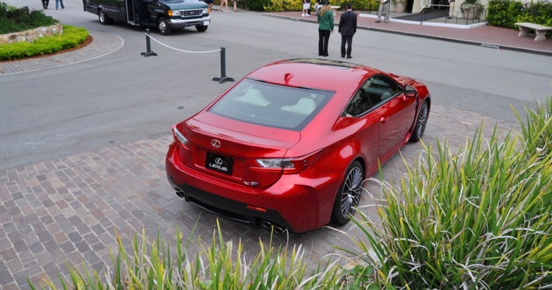 2015 Lexus RC-F in Red at Pebble Beach 45