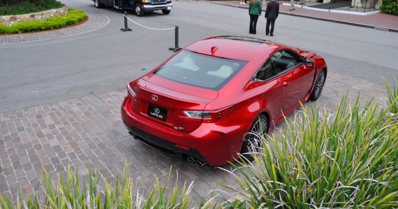 2015 Lexus RC-F in Red at Pebble Beach 46