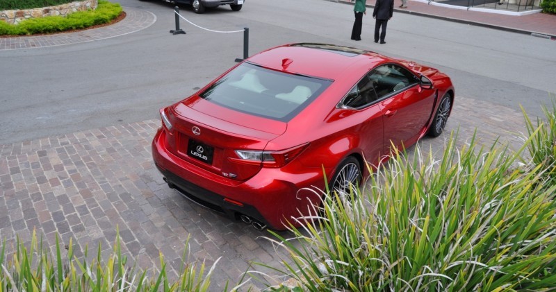 2015 Lexus RC-F in Red at Pebble Beach 47