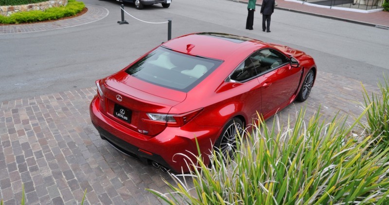 2015 Lexus RC-F in Red at Pebble Beach 48