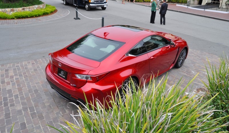 2015 Lexus RC-F in Red at Pebble Beach 49