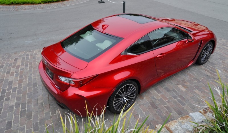 2015 Lexus RC-F in Red at Pebble Beach 55