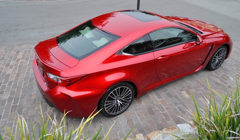 2015 Lexus RC-F in Red at Pebble Beach 56