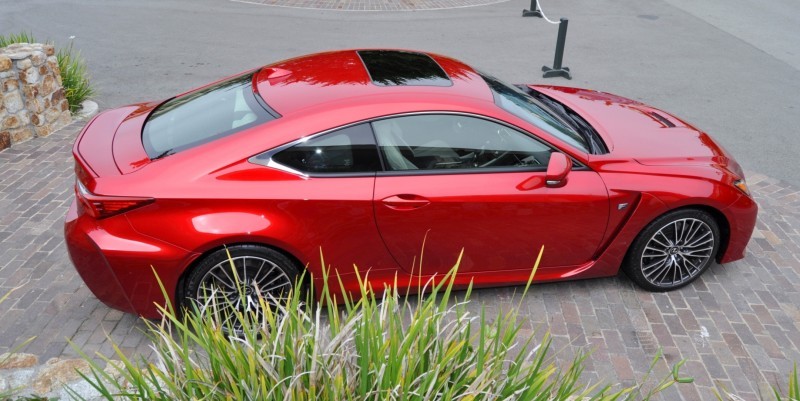 2015 Lexus RC-F in Red at Pebble Beach 58