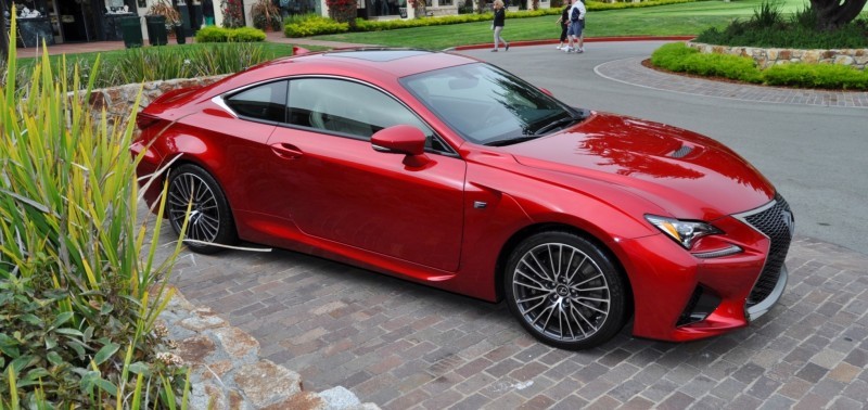 2015 Lexus RC-F in Red at Pebble Beach 60