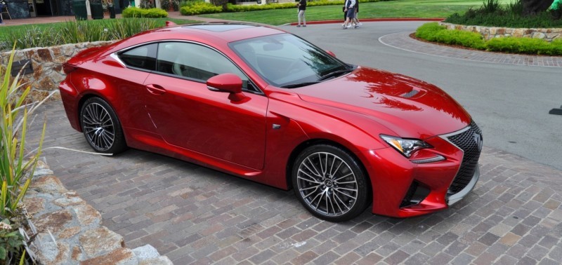 2015 Lexus RC-F in Red at Pebble Beach 61