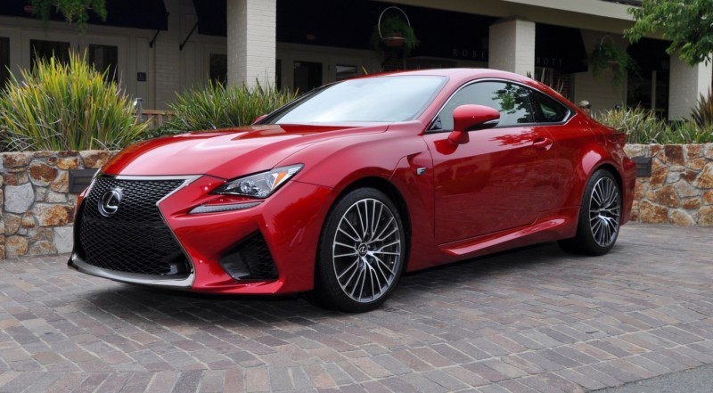 2015 Lexus RC-F in Red at Pebble Beach 6