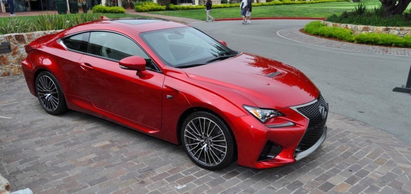 2015 Lexus RC-F in Red at Pebble Beach 62