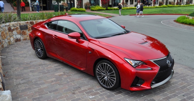 2015 Lexus RC-F in Red at Pebble Beach 63