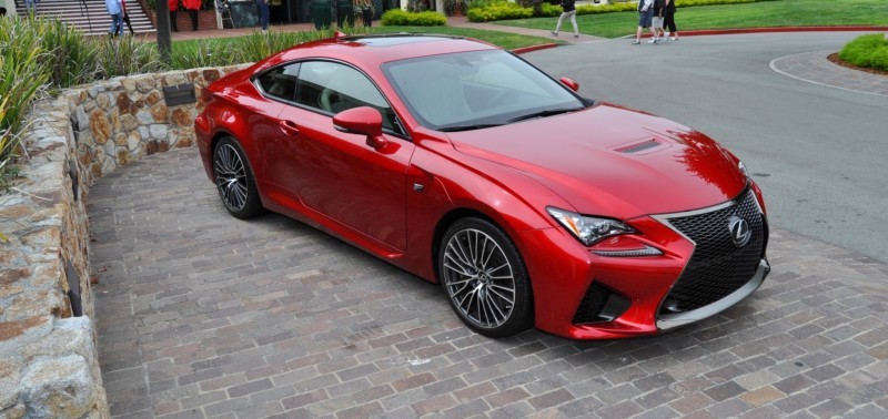 2015 Lexus RC-F in Red at Pebble Beach 64