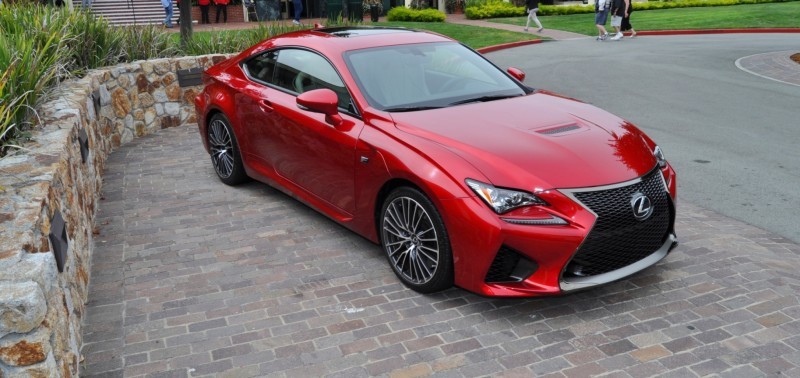 2015 Lexus RC-F in Red at Pebble Beach 65