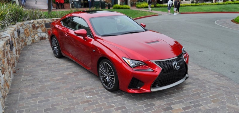 2015 Lexus RC-F in Red at Pebble Beach 66