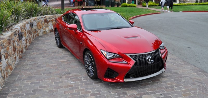 2015 Lexus RC-F in Red at Pebble Beach 67