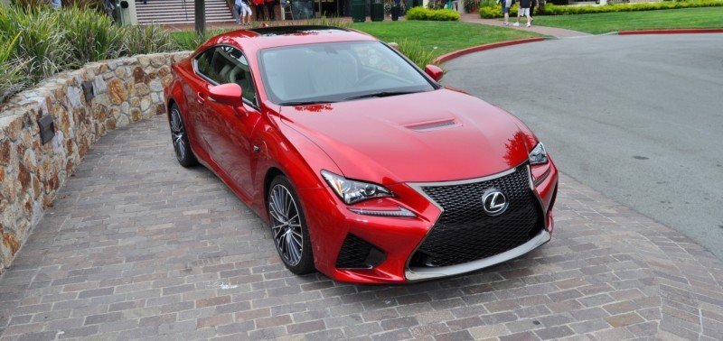 2015 Lexus RC-F in Red at Pebble Beach 68