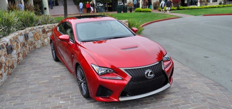 2015 Lexus RC-F in Red at Pebble Beach 69