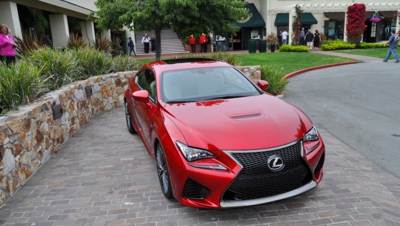 2015 Lexus RC-F in Red at Pebble Beach 70