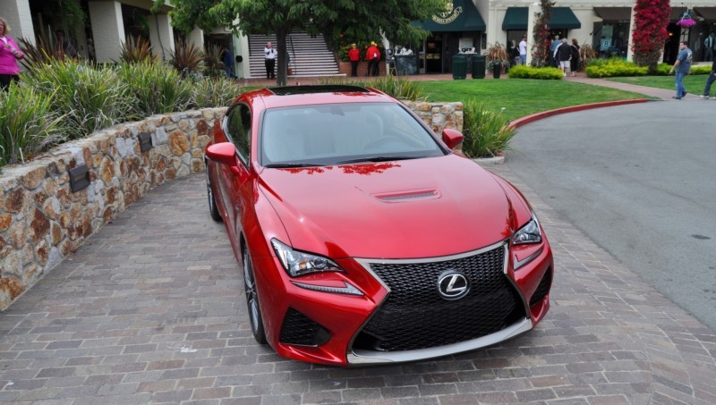 2015 Lexus RC-F in Red at Pebble Beach 71