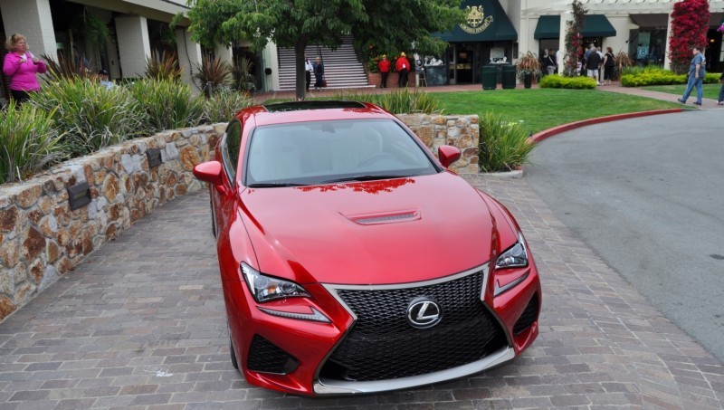 2015 Lexus RC-F in Red at Pebble Beach 72