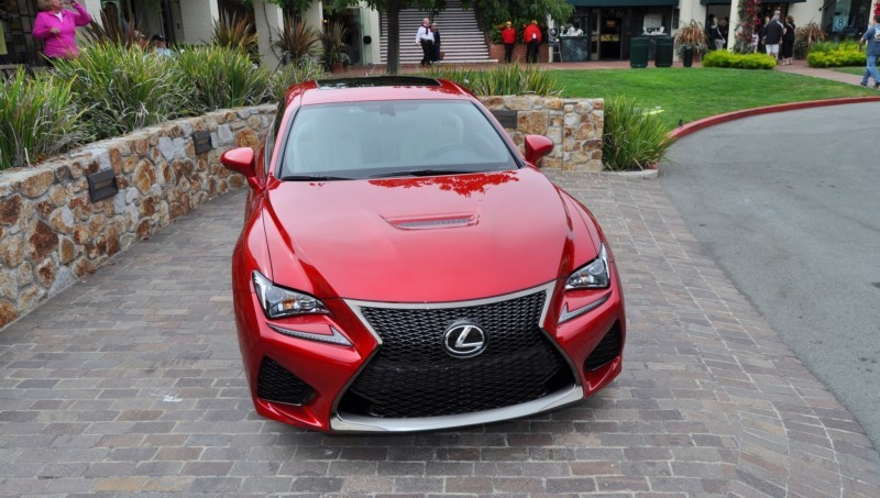 2015 Lexus RC-F in Red at Pebble Beach 73