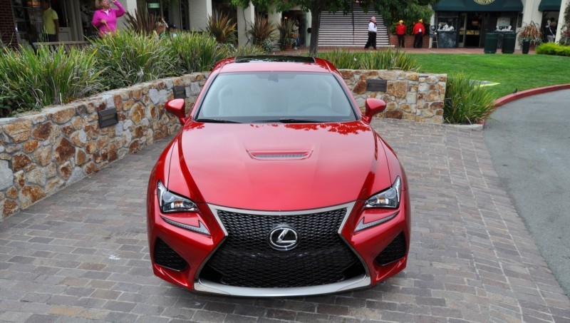 2015 Lexus RC-F in Red at Pebble Beach 75